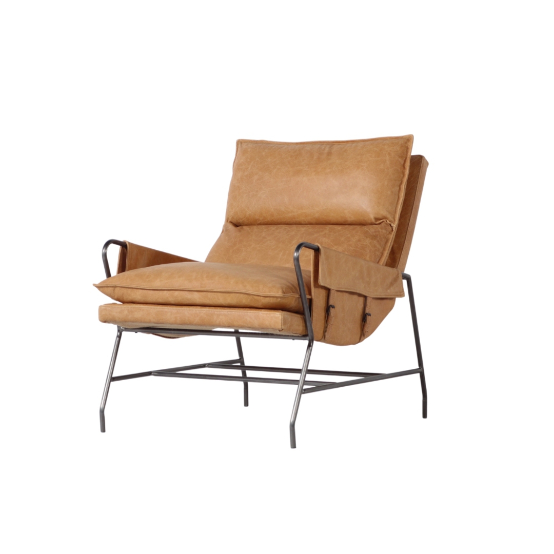 Marsala Leather Club Chair - Rum image 0
